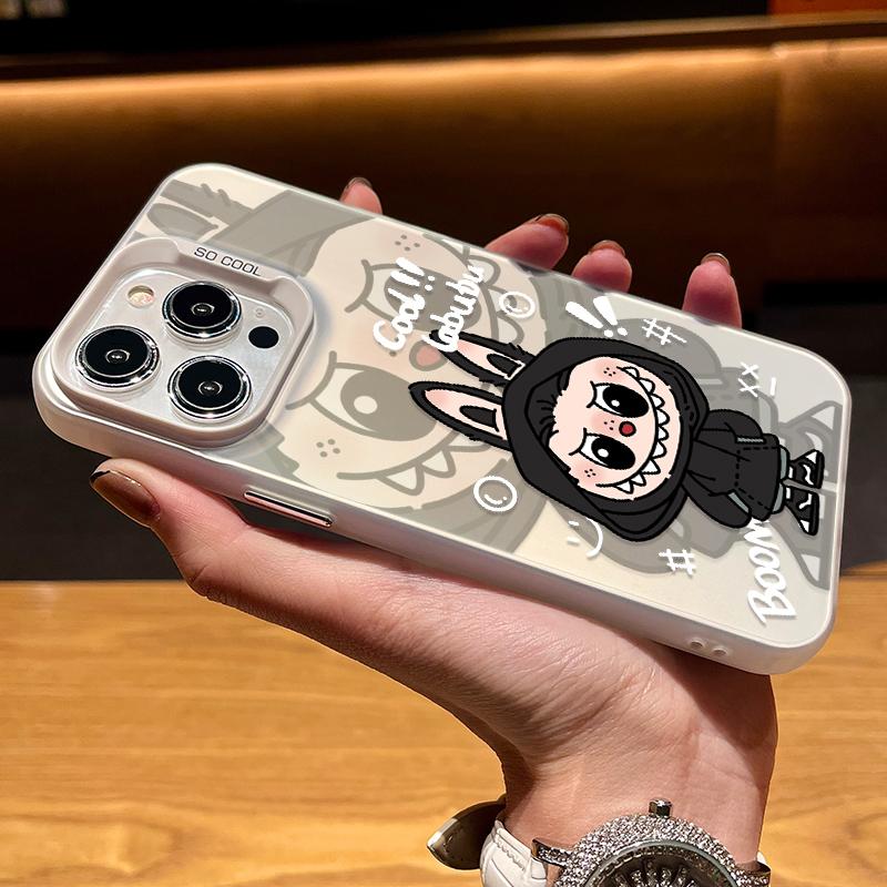 Applicable To Apple 15 Mobile Phone Case Labub IPhone14promax Cute 13 Pro Colored Silver Case 12 Huawei P70