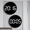 LED Digital Wall Clock Large Display Electronic Alarm Clock Remote Controlled Automatic Backlights Temperature Humidity