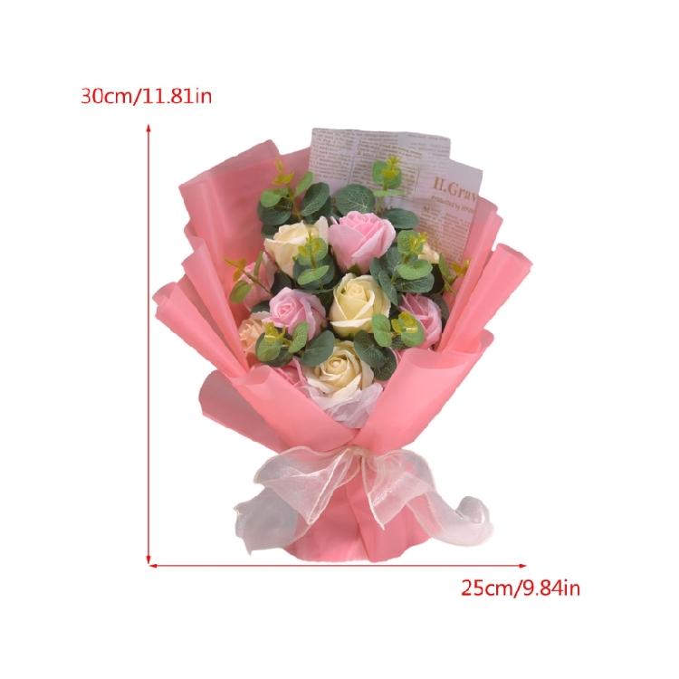 Künstliche Seifenblüten Blumensträuße Raumdekoration für Valentinstag Muttertag Geschenk