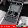 For BYD Seal 7 DMI SEAL 07 DMI 2025 2026 Car Gear Shift Panel Trim Window Glass Lift Switch Panel Carbon Fiber Protection Cover