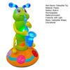 Electric Dancing Caterpillar Toy with LED Light Music Toddlers Swinging Boys Girls Tummy Saxophone Caterpillar Toy