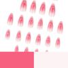Fresh Natural Gradient Blush Nail Art with 3D Bow and Cat Eye Press-On False Nails