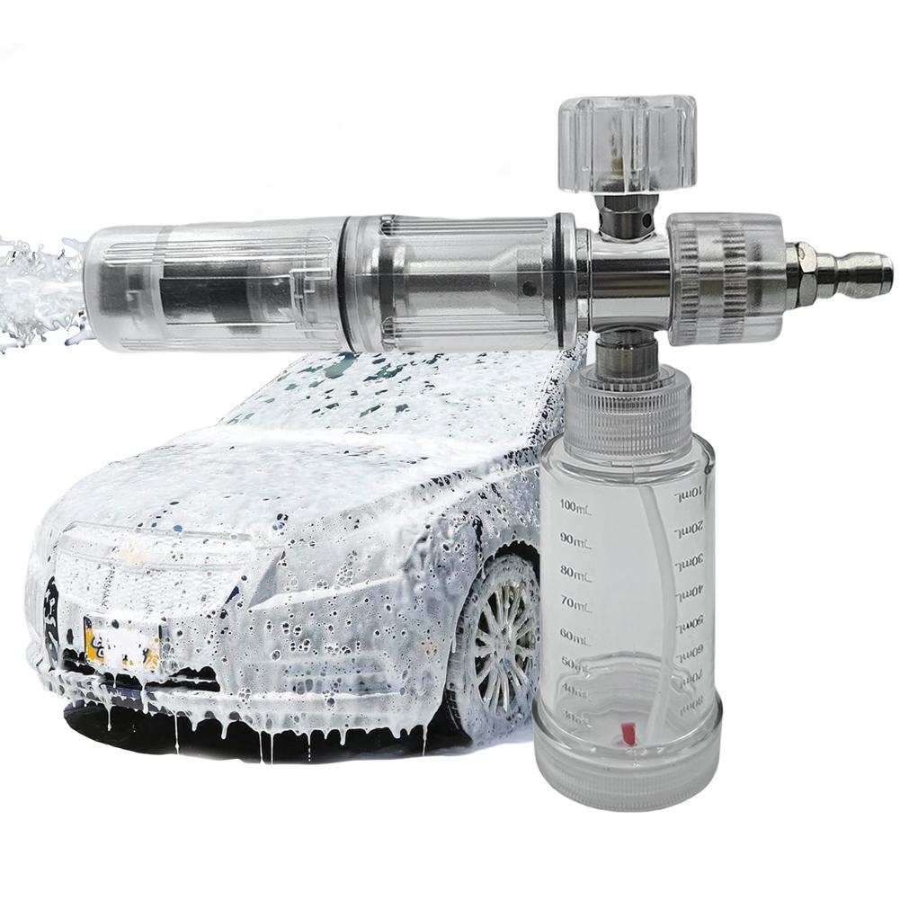 100ml Liquid Foam Sprayer with 1/4 Inch Quick Connector 4500PSI Pressure Washer Gun Foam Spray Pot Car Wash Accessories
