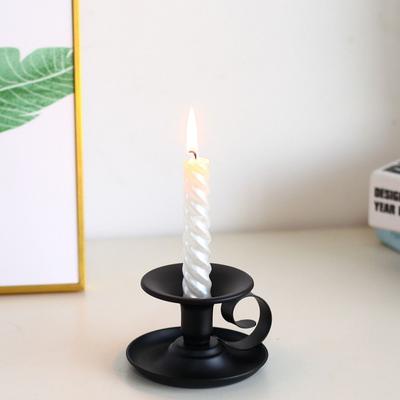Romantický držiak na sviečku v tvare šálky Malý svadobný podnos na sviečky Retro železný stojan na svietnik Dekorácia jedálne