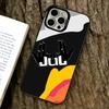 Coque de téléphone pour rappeur JuL pour iPhone 17,16,15,14,13,12,11 Plus,Pro Max,XS,Housse colorée Argent Noir