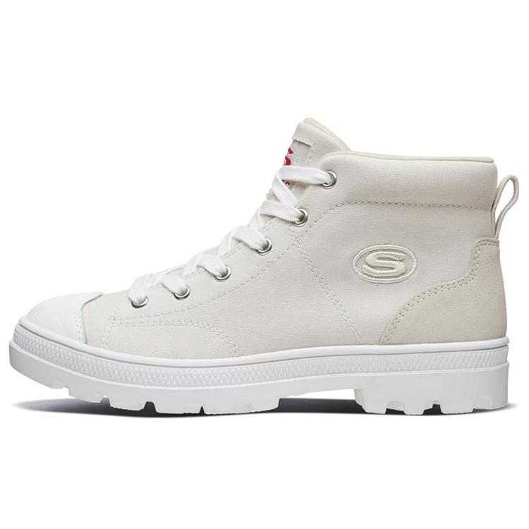 (WMNS) Skechers Roadies High-Top Canvas Shoes White Women s 74380-NAT EU 38