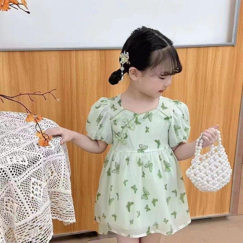 Girls' Dress Summer Hanfu Children's Chinese Style Women's Treasure Summer Dress Dress