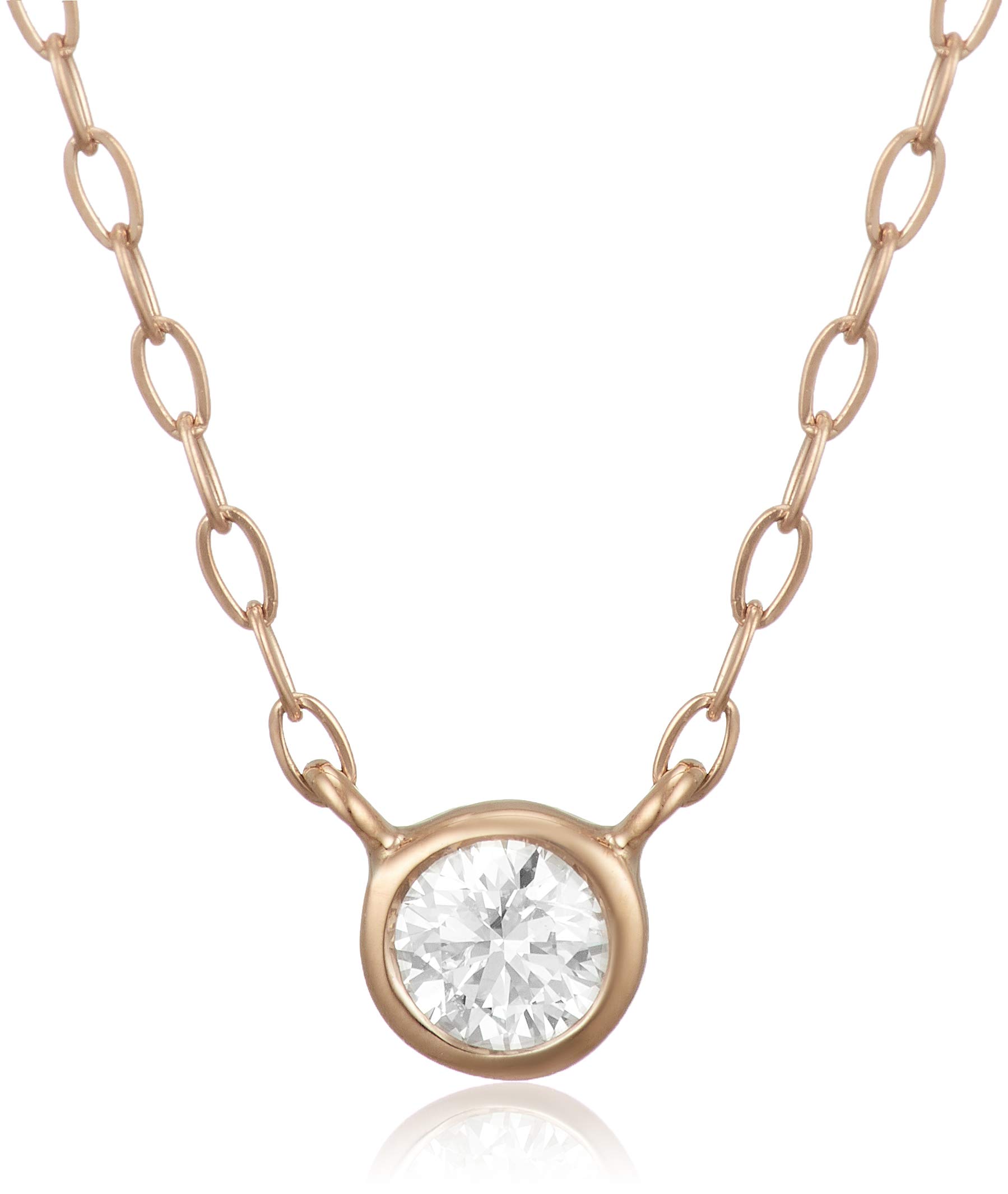 

Diamond Bezel Necklace in 18K Pink Gold 111011123101 4°C 0.07ct (PG) золотий