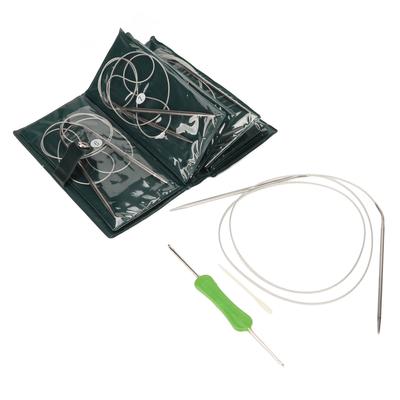 11 Stück Rundstricknadeln Set Länge 120cm Komfortabler Griff Stricknadeln für DIY Hüte