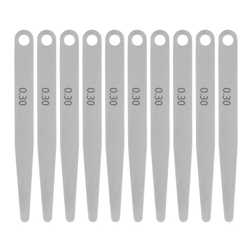 uxcell Gap Gauges, 0.3 mm Thickness Gauges, 65MN Steel, Metric Distance Measuring Tool, Single Blade, 10 Pieces