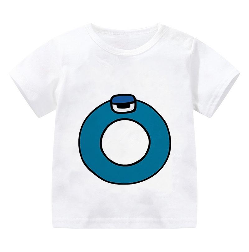 New Alphabet Lore T Shirt Print Cartoon Casual Summer Children Short-sleeved Anime T-shirt Kids Clothes Boy Game Series T Shirt
