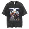 Berserk Anime Guts Charakter Vintage Gewaschenes Baumwoll-T-Shirt Retro Manga Grafik Sommer Kurzarm Locker Geschnittene Oberteile Für Männer Frauen Tägliche Freizeitkleidung