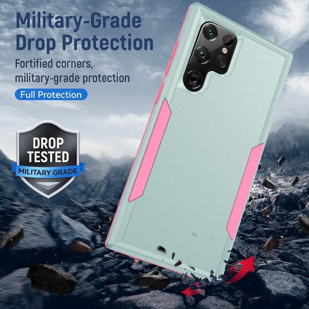 Anti-Shock Matte Funda Case for Samsung Galaxy S24 Ultra S23 FE S22 S21 Plus S20 S 24 23 22 Hybrid Protection Armor Cover