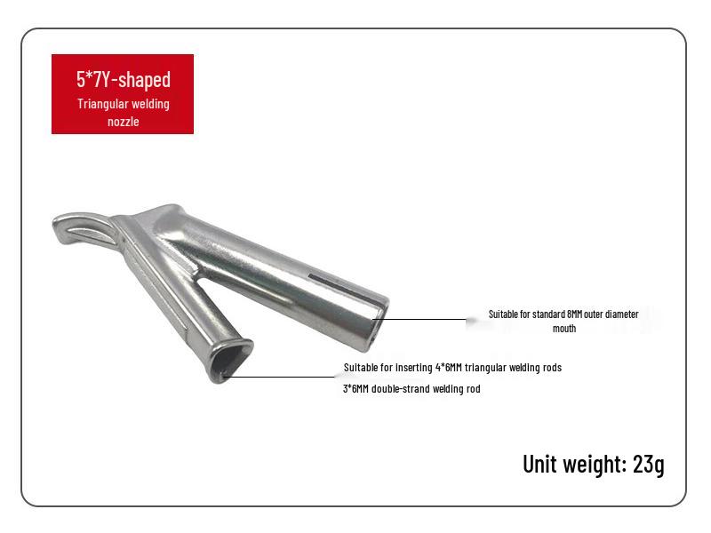 Čtyřdílná sada svařovacích trysek z PVC: Tvaru Y, Trojúhelníkový, Multispec, Nerezová ocel 304 pro horkovzdušnou pistoli
