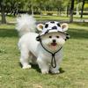 Cappello con Protezione Solare per Cani con Fori per le Orecchie Cappello a Tesa Larga Coulisse Regolabile Resistente per Cani Piccoli e Medi Cappello da Passeggio e Escursionismo all'Aperto