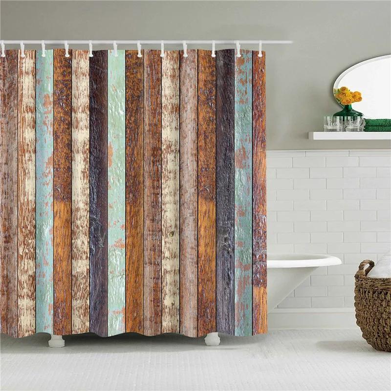 Waterproof Shower Curtains for Bathroom Home Decor Polyester Fabric Shower Curtains Geometric Pattern Multi-size Shower Curtains