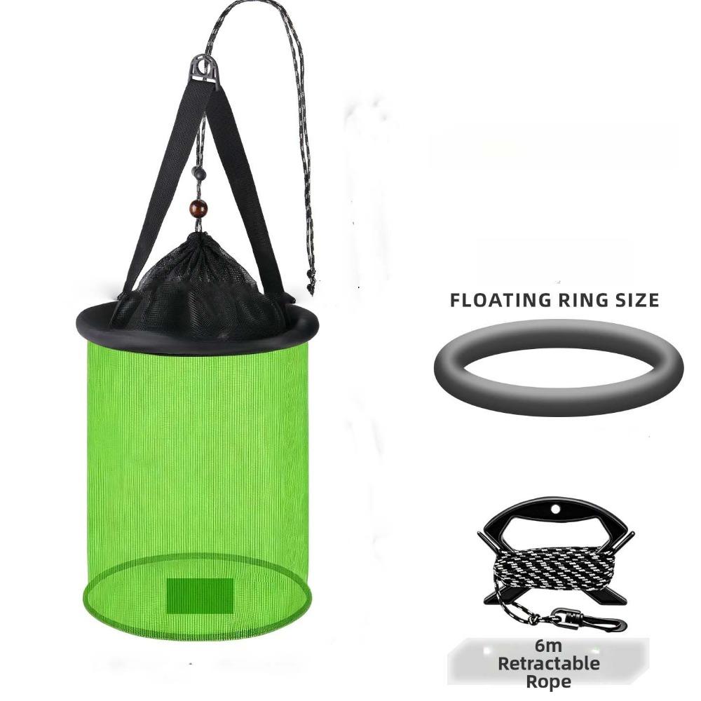 Durable Mesh Foldable Fishing Basket Bait Container Live Fish Net Shrimp Keeper