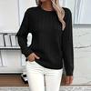Dame Rundhalset Strikket Sweater