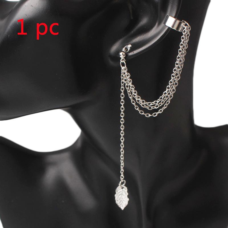 

New Fashion Leaf Ear Cuff for Women Personality Punk Gold Color Leaves Pendants Female Clip Earrings Brincos boucle d oreille