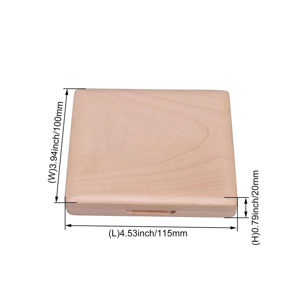 Yibuy Wooden Reed Case for Saxophones, Holds 5 Reeds, Moisture Resistant, Easy Access, Natural Color