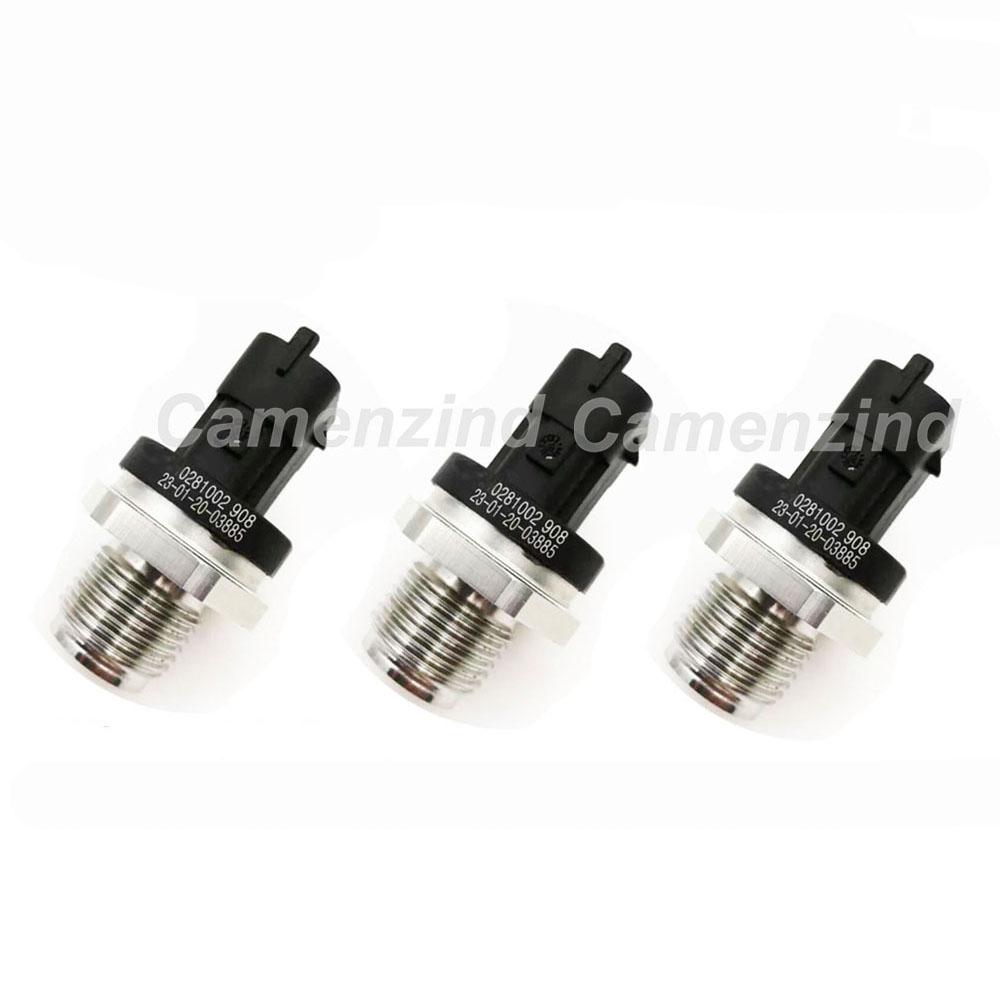 1/3Pcs Fuel Rail Pressure Sensor 0281002908 0281002568 0281002865 0281002734 For FIAT KIA Hyundai Mitsubishi 55195077 55190763