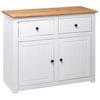 Sideboard White 93 x 40 x 80 cm Pine Wood Panama