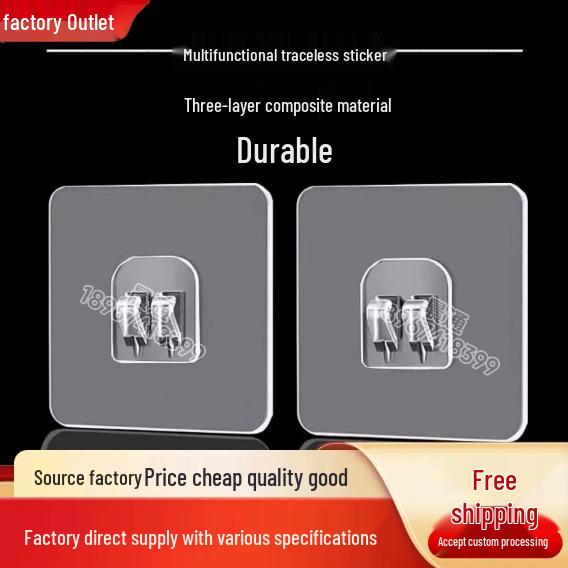 

Damage-Free Bathroom Hook: Claw Hook with Strong Adhesion for Wall-Mounted Storage, Shoe Rack, and Traceless Adhesive Accessories.