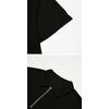 Men's Waffle Knit Short Sleeve Polo Shirt with Zip Collar Breathable Lightweight Casual Top for Summer