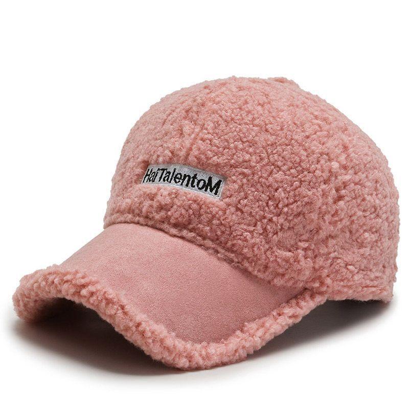 Hats Men's and Women's Winter New Lamb Wool Baseball Women's Cap Winter Thickened Warm