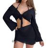 Women's  Color Netting Bikini Four-Piece Swimsuit Set