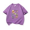 Kids Cotton T Shirt Floral Letter S Print Crew Neck Short Sleeve Tee Casual Boys Girls Summer Tops