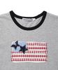 CAVISH Old Glory Ringer Layered Ls Tee Gray(Cv2Gfft558A)