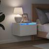 Vidaxl Comodino Sospeso con Illuminazione a LED, Bianco