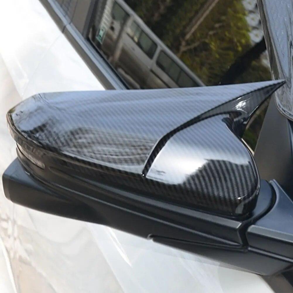 For Honda For Civic 2016- Rear View Mirror Cover Mirror Cover Horn Shape ABS Gloss Black Side Mirror Cover Rearview Caps