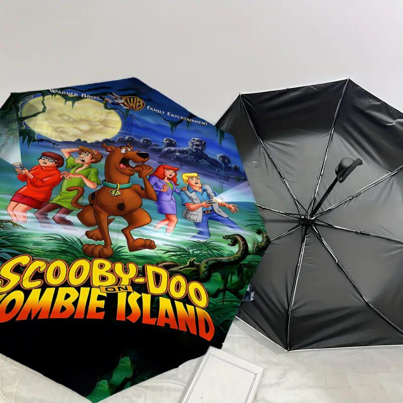 1PC Scooby-Doo Zombie Island Umbrella-8-Rib Reinforced, Automatic Open, Lightweight & Durable, Cute Fashion Accessory for Outdoor, D2634