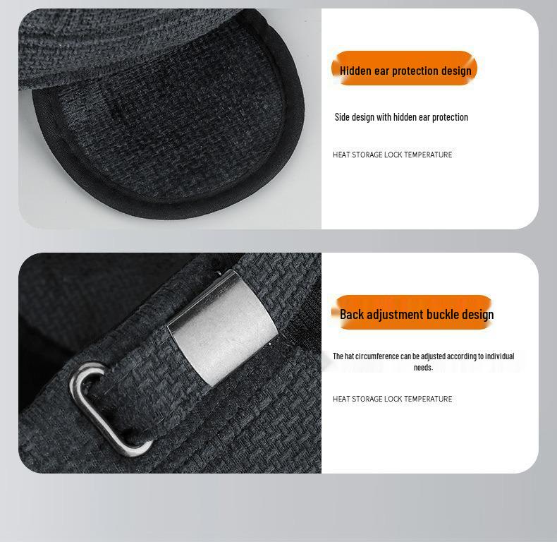 Thickened Windproof Duckbill Cap: Warm Earmuff Baseball Hat for Middle-Aged & Elderly - Ideal for Autumn & Winter Outdoors