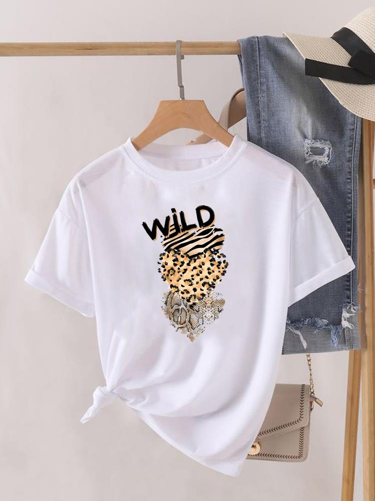 Love Heart Print Clothes Graphic Tshirt Fashion Print Summer Unisex Trend Sweet Short Sleeve Lady Female Shirt Tee