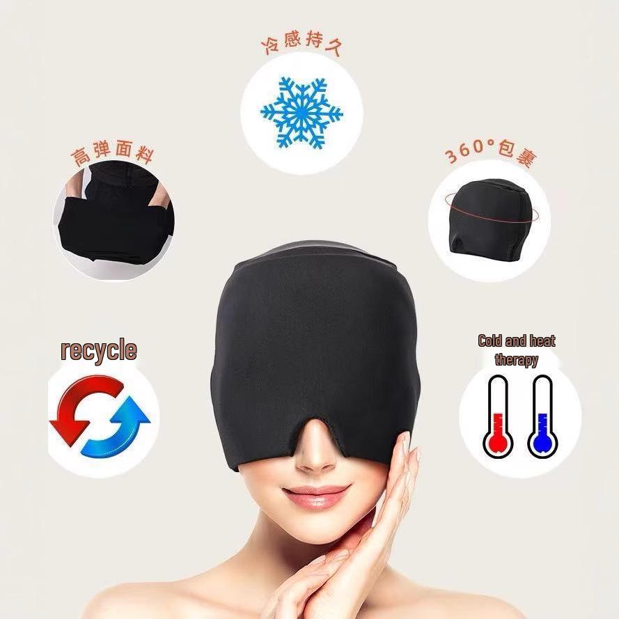 Solid Gel Headband: Hot & Cold Compress for Migraine Relief, Eye Mask, and Facial Cooling