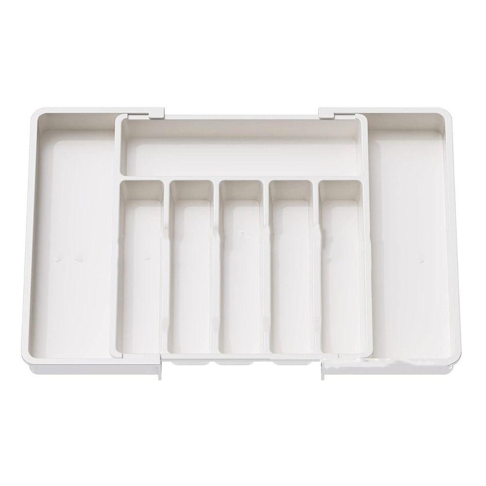 Adjustable Cutlery Storage Tray Large Capacity Silverware Drawer Organizer  Kitchen