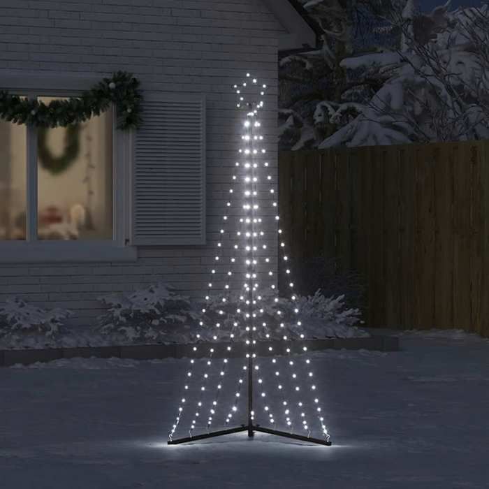 VidaXL Sapin de Noël à LED 339 LED blanc froid 182 cm, lumière de Noël, lumière de Noël LED, lumière de Noël extérieure, 3307646