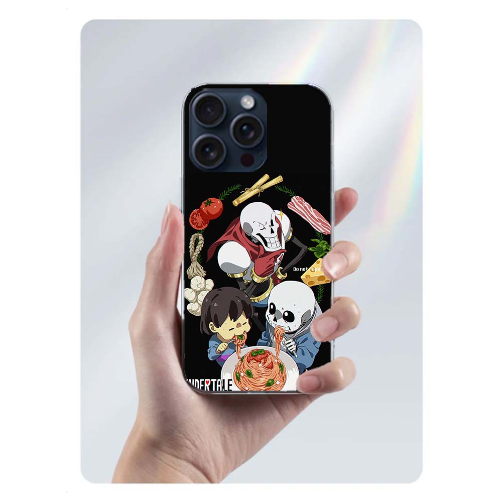 

Арт из главы Undertale Прозрачный чехол для телефона For Iphone 17 Air 16 Pro Max 15 Pro 14 Plus 17E 16E 11 13 12 Mini Чехлы Fundas Cell iPhone 16E