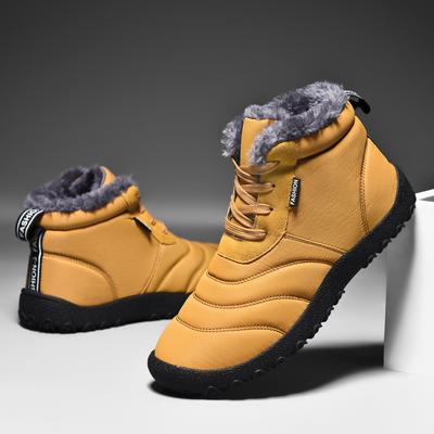 Botas de algodón de invierno nuevas botas de nieve de suela blanda para hombres zapatos cálidos de algodón de gran tamaño 39-46