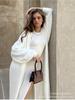 New Fall/Winter Women's Sweater Sets: Faux Mink Fleece Loose-Fit Long Cardigan