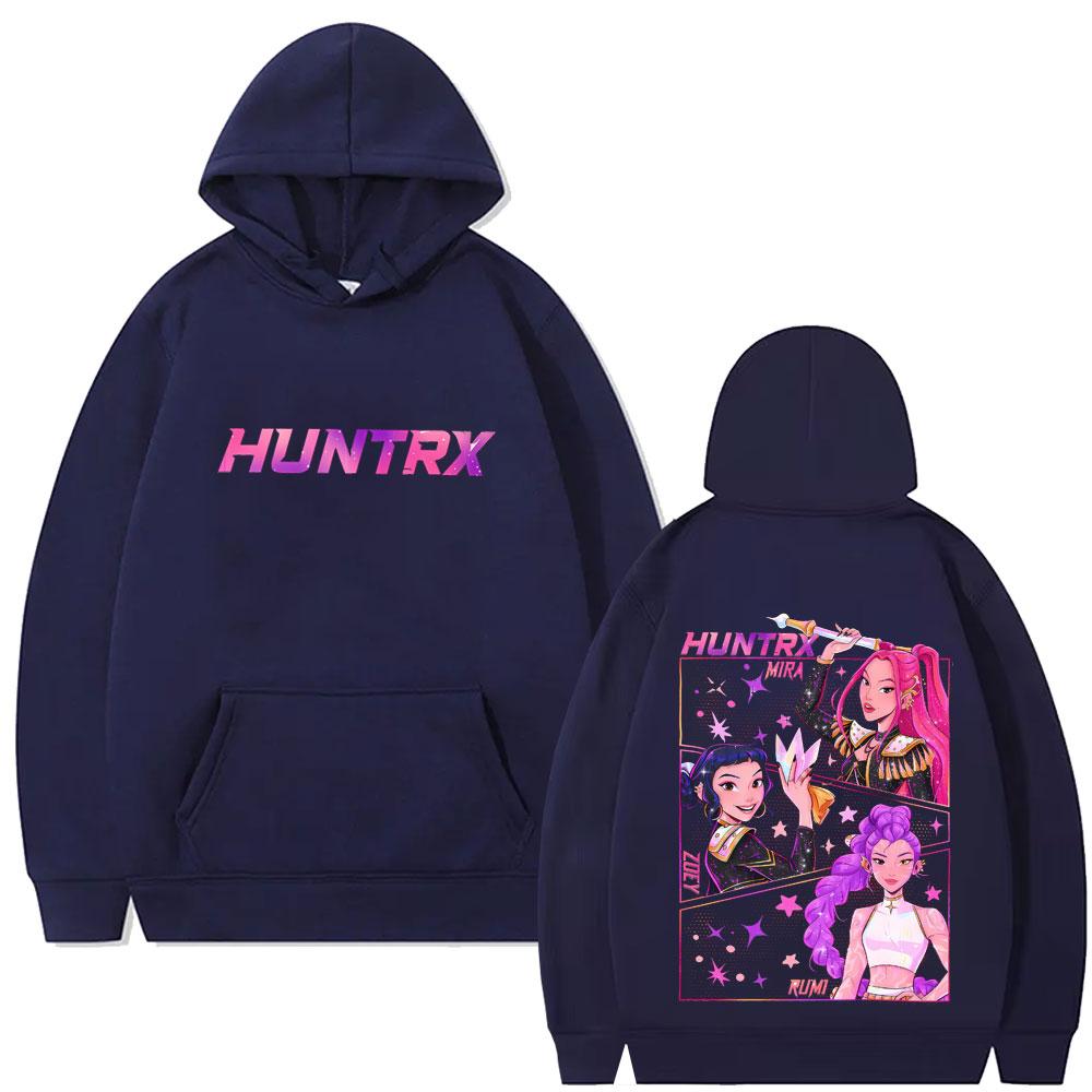 Movie KPop Demon Hunters Hoodie Rumi Mira Zoey Graphic Sweatshirt Men's Women's Fashion Oversized Fleece Pullover