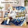 Coperta in Flanella con Testo Personalizzato Stampa Jude Bellingham Calda Accogliente Biancheria da Letto per Divano Casa