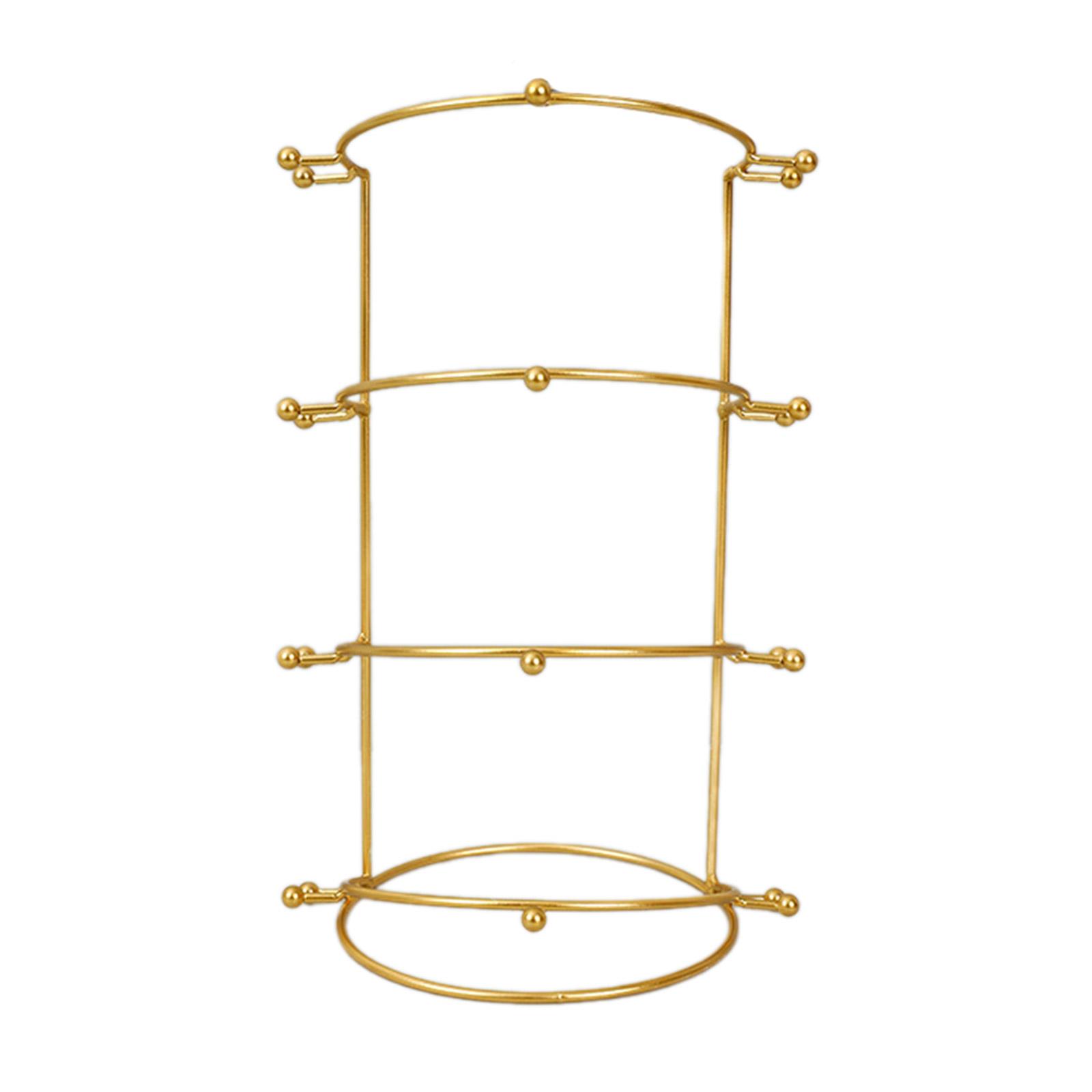 

Держатель для тиары в виде короны невесты, стойка для показа короны со стразами, металлический золотой органайзер для ободков с кристаллами 4 золотой