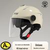 Certified Dual-Lens Electric Motorcycle Helmet for Men and Women - Summer Sun Protection Safety Half Helmet for Scooters