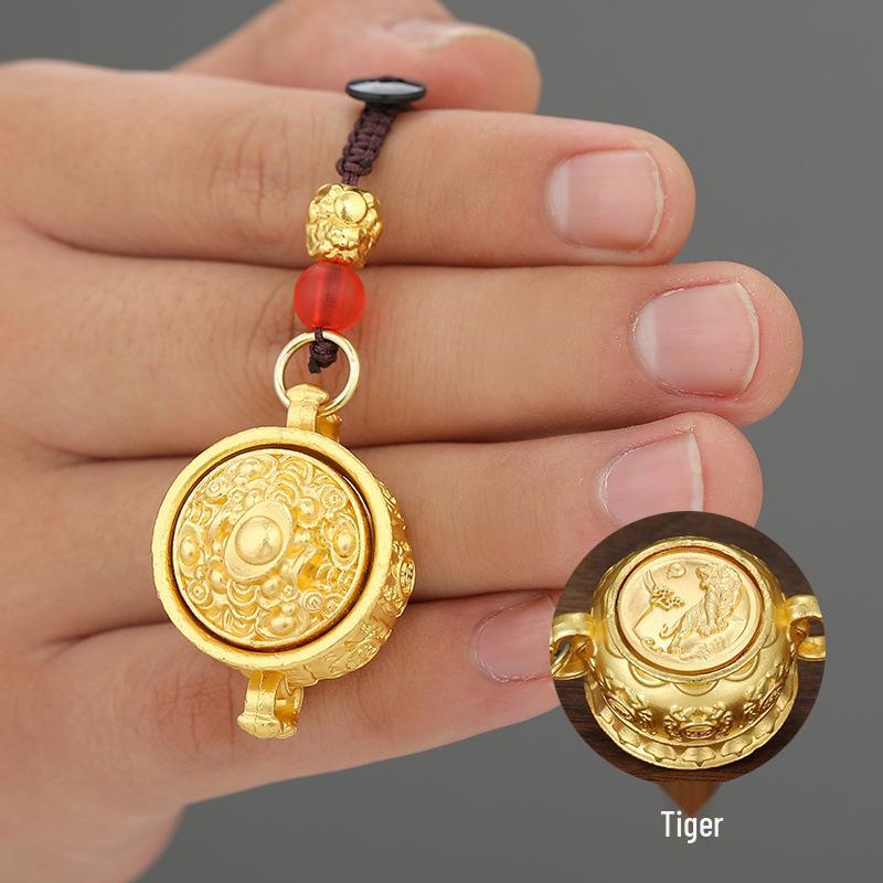 Zhuanzhuan Jubao Twelve Zodiac Alloy Pixiu Pen Keychain & Pendant Charm