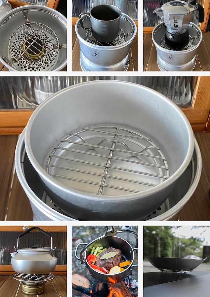 CAMPING MOON Dutch Oven Inner Net Bottom Net [Camping Equipment Cooker Cutlery] (For 6 Inches W13)