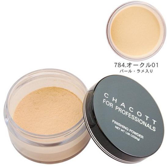 CHACOTT Finishing Powder 30g Ocher 01 pearls and 784. (with glitter)